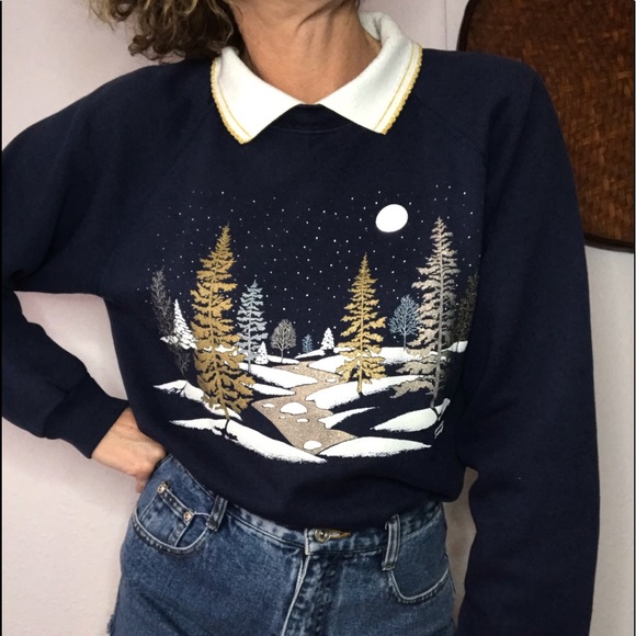 Vintage Tops - 🎄VTG 80s winter wonderland sweatshirt
